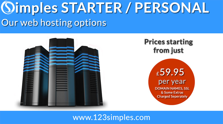 Starter / Personal Web Hosting from 123 Simples