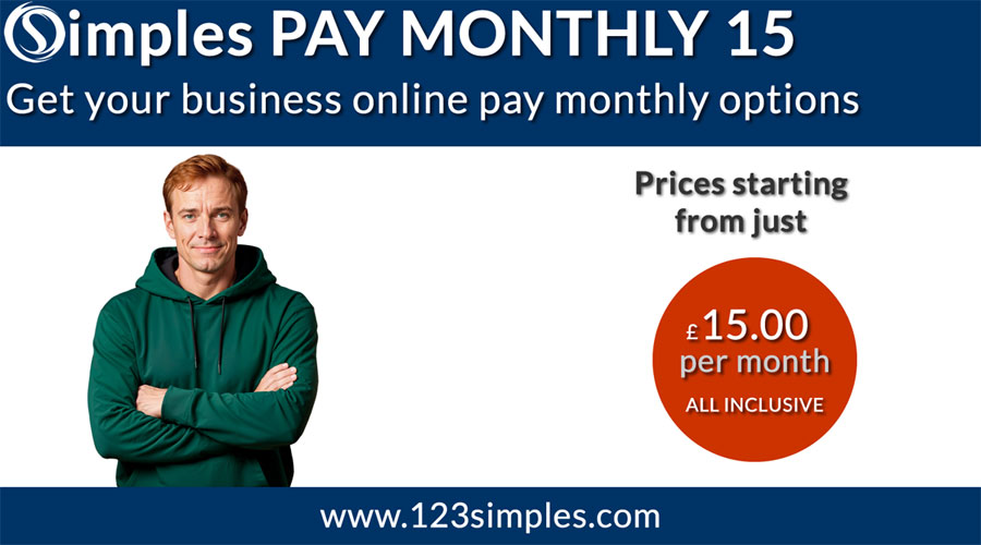 Pay Monthly 15 from 123 Simples