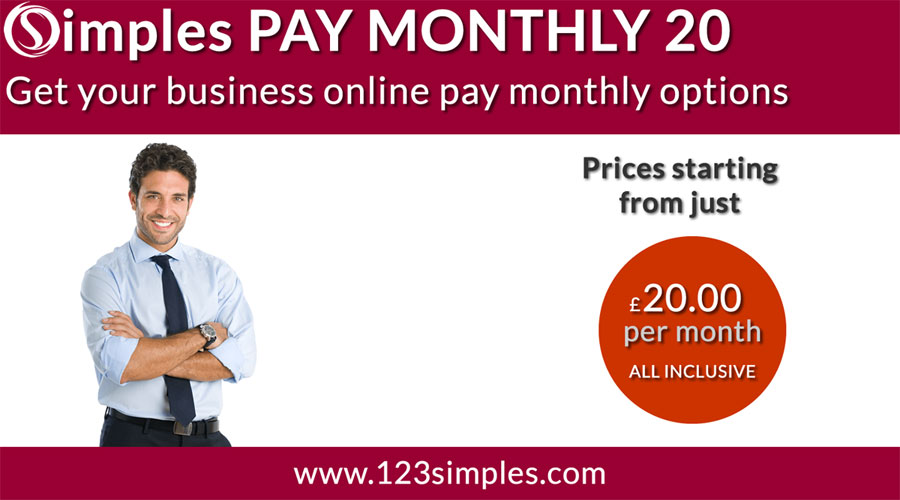 Pay Monthly 20 from 123 Simples
